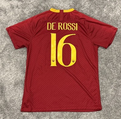 2017/18 AS Roma #16 De Rossi Rare Home Football Shirt Soccer
