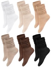6 Pairs Women Slouch Fuzzy Socks Warm Cotton Scrunch Boot Winter Fluffy