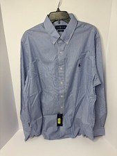 Polo Ralph Lauren Cotton Stretch Size XL Striped Long Sleeve Shirt NEW