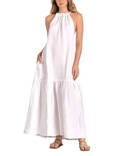Elan Tiered Halter Maxi Dress MSRP $148