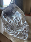 2  Vintage Partylite Retired Glass Dolphin & Waves Tealight Candle Holder 4” — photo 2