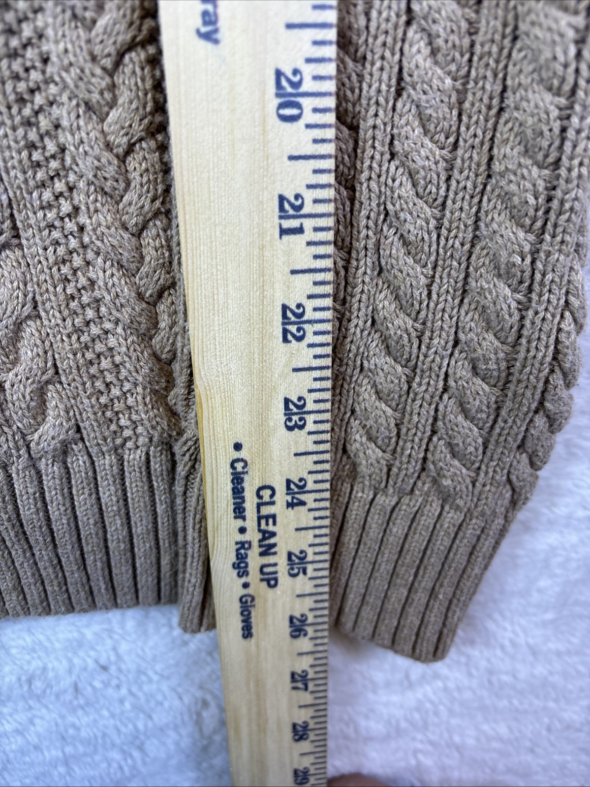 Amazon Essentials Large Tan Cable Knit Turtleneck… - image 8