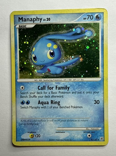 The Pokémon Company Manaphy Diamond and Pearl Holo Rare #9/130 70 HP
