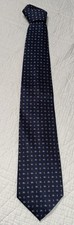 Brooks Brothers Makers Navy Blue Geometric Made in USA Pure Silk Neck Tie