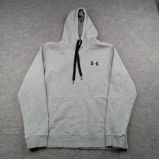 Under Armour Hoodie Mens Medium Gray ColdGear Fitted Fleece Pullover Sweatshirt
