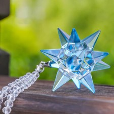 1pc Crystal Clear Pendant Hanging Christmas Tree Decor Keychain Car Ornament