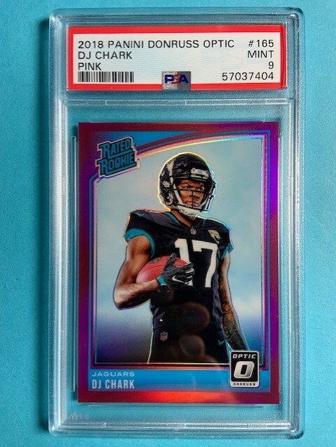 2018 Donruss Optic #165 DJ Chark Pink Refractor Rookie RC Jaguars PSA 9 Mint