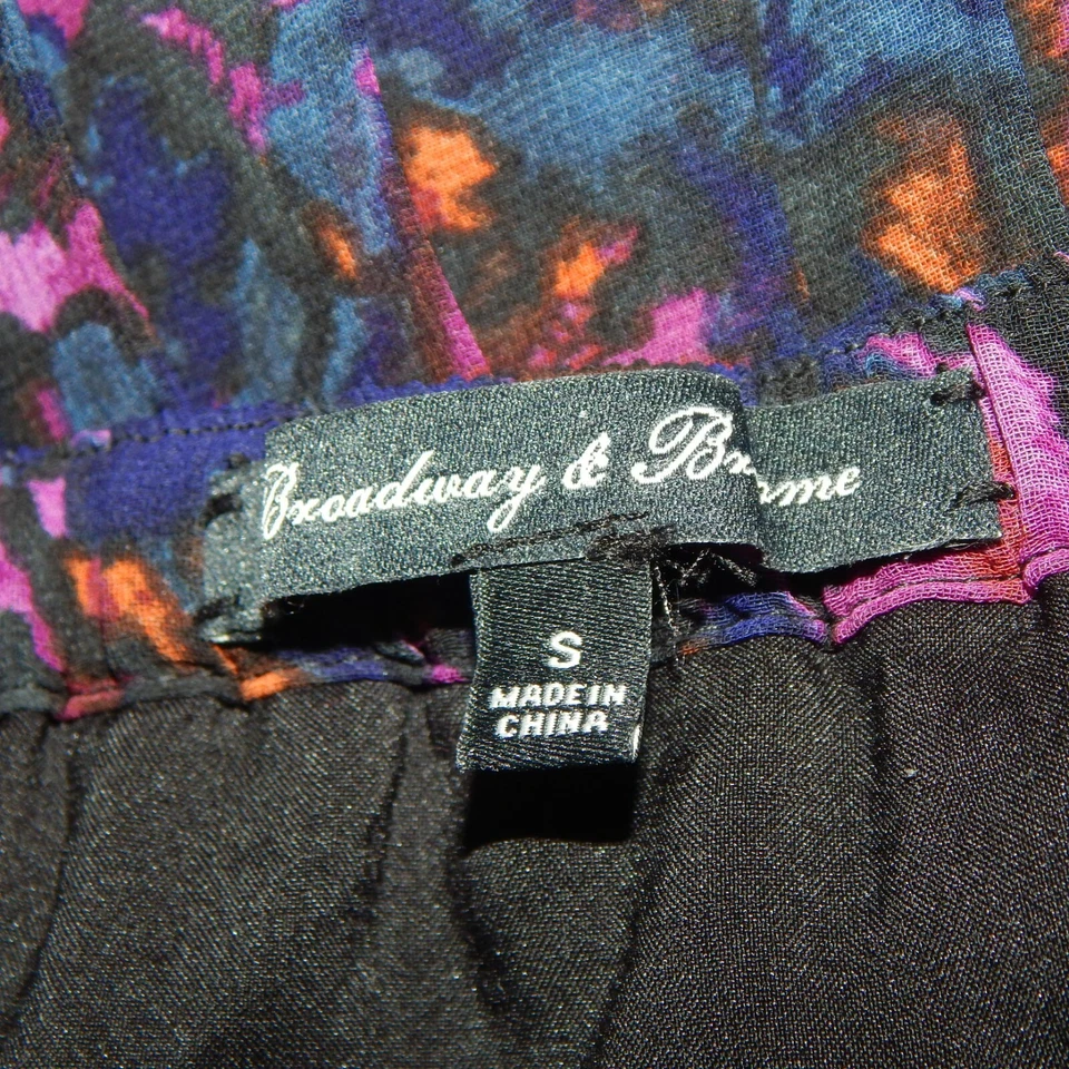 Minifalda plisada Madewell Broadway & Broome púrpura azul floral pequeña / 396 Foto 3 de 4