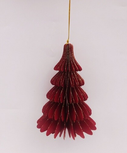 Festive 15cm Paper Folding Hanging Tree P044411