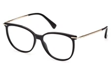 Max Mara MM5050 001 Black Plastic Women's Optical Eyeglasses Frame 54-15-135 RX