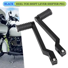 Black Heel Toe Shift Lever W/ Shifter Peg For Harley Road King FLHR Softail FXST