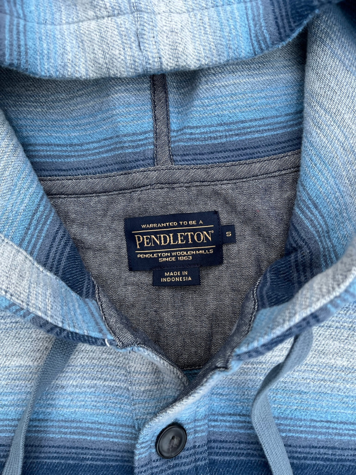 Pendleton Blue Striped Henley Doublesoft Pullover… - image 4