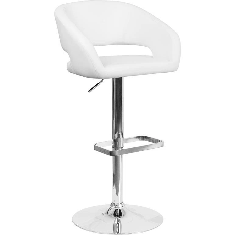White barstool with back deals