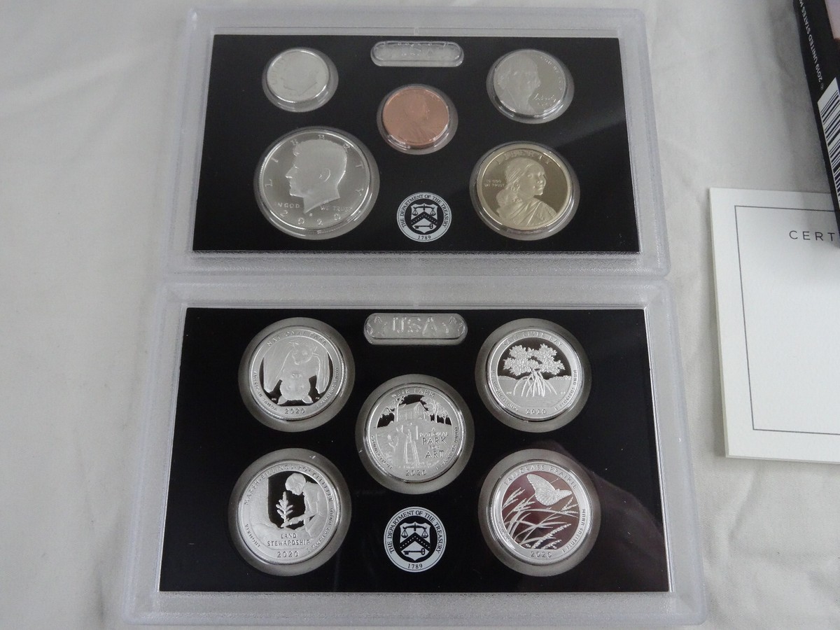 2020-S US Mint Silver Proof Set NO Nickel COA & Box 10 Coins