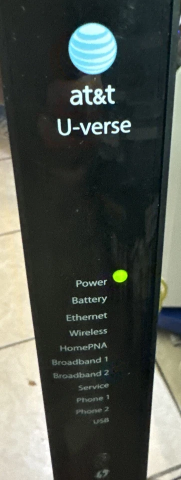 Att ARRIS NVG589 AT&T U-verse  Modem With Power Cable - Image 3 of 4