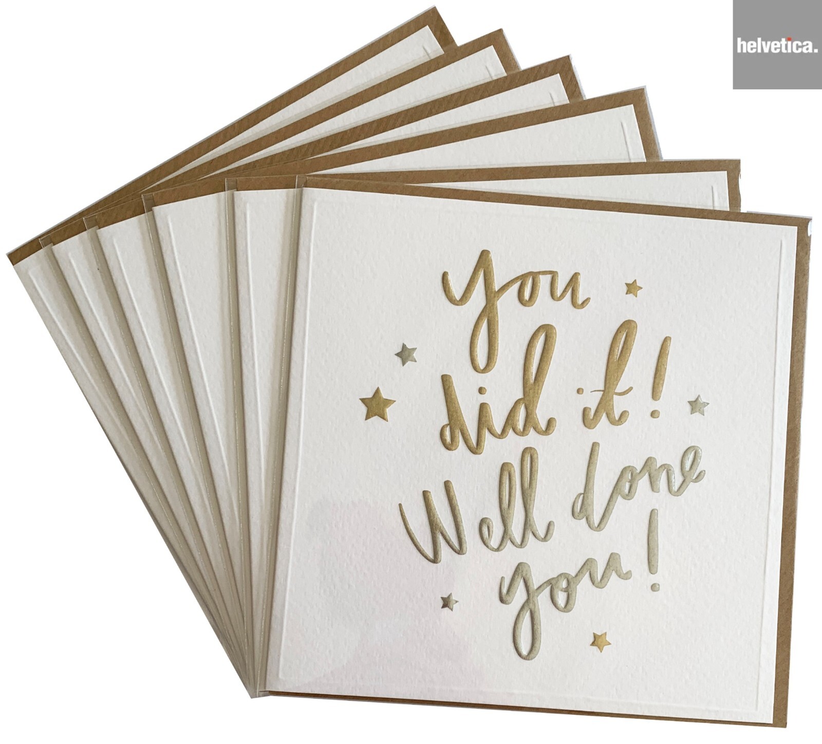 Job Lot 108 x Paperlink Congratulations Cards – Gold & Silver Foil White Design