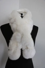 100% real rabbit fur scarf /cape/ white neck wrap/ women shawl /collar 