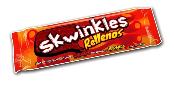 Skwinkles Rellenos, tiras de piña dulce y chile 24 piezas.