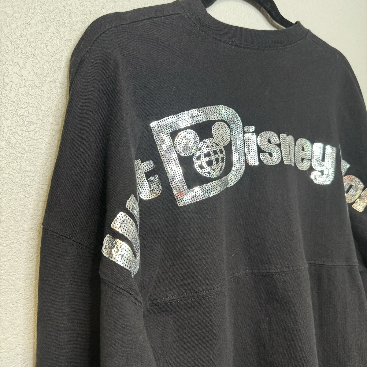 Walt Disney World Spirit Jersey Black Silver Size SMALL Walt Disney World Spirit Jersey Black Silver Size SMALL
