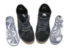 VANS SKATE HI MENS SIZE 10.5 SCHOPH COLLAB SHOES W/ JAMIE LYNN REMIND INSOLES