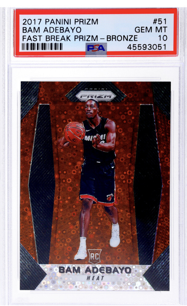 2017-2018 Bam Adebayo Panini Prizm 51 Fast Break Bronze /20 PSA 10 🔥👀💎 RARE
