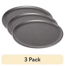 (3 pack) Mainstays 16 inch Non-Stick Pizza Pan, Large, Gray