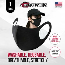 Face Mask, Black Fashion Washable, Reusable, Breathable, Unisex Mask US SELLER