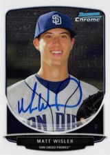 Matt Wisler autographed Baseball Card (Padres) 2013 Bowman Chrome Rookie #BCP42