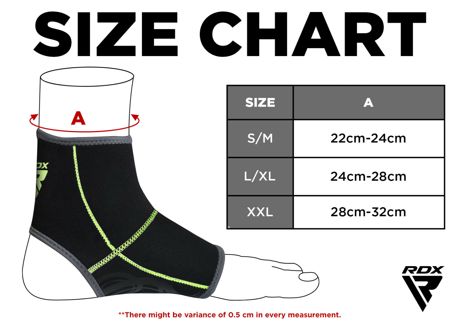 RDX Neoprene Ankle Support Foot Brace Guard Sports Shin Protector Feet