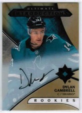 18/19 UD ULTIMATE DYLAN GAMBRELL UI-17 ROOKIE INTRODUCTIONS AUTO SAN JOSE SHARKS