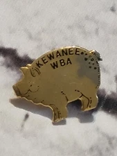 KEWANEE WBA Pig Hog Lapel Pin Funny Cute 1”