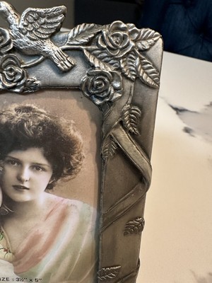 Vintage Pewter Picture Frame Silver Tone SIZE 3½