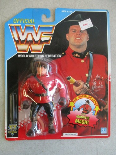 SEALED MOC VINTAGE 1992 WWF THE MOUNTIE MASH FIGUR...