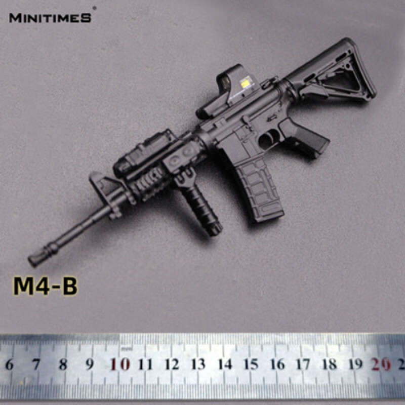 MINITIMES 1/6 Scale Sodier Accessories HK416 M4 Gun Model MINITIMES 1/6 Scale Sodier Accessories HK416 M4 Gun Model