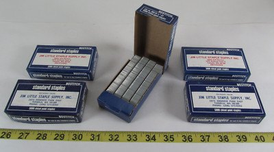Lot of 5 New Bostitch Chisel Point Staples Box of 5000 (Total of 25,000 Staples)