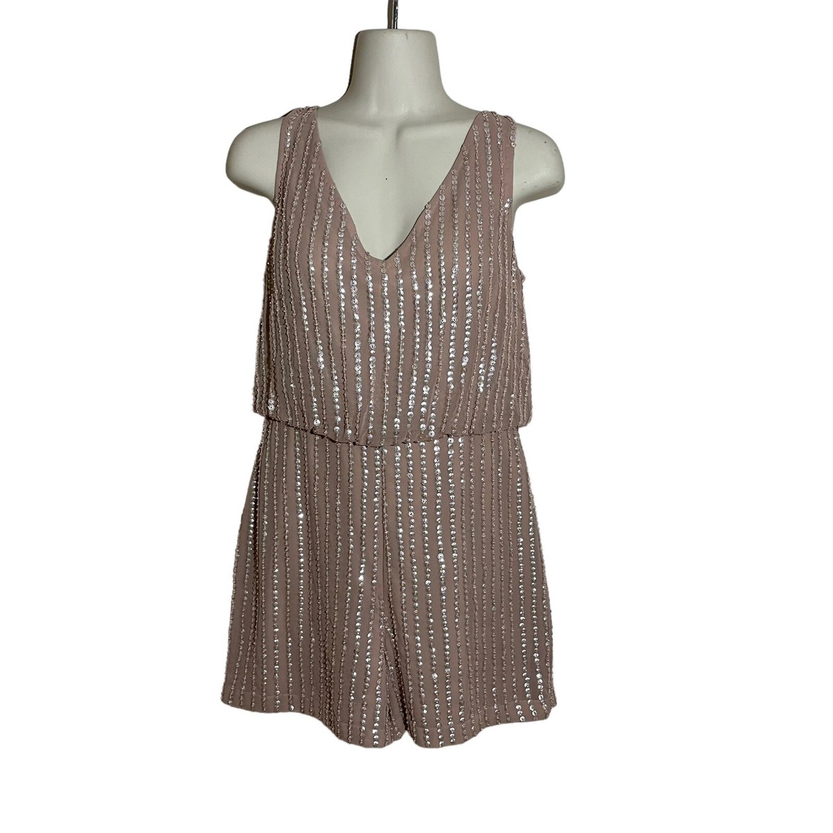 green emerald velvet dress Yumiko Romper | Champagne Sparkle | Womens main image 1