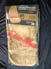 Vtg Gold Medal Sheepskin Seatcover Fashion Magic Highback Bucket Seat Champagne Vtg Gold Medal Sheepskin Seatcover Fashion Magic Highback Bucket Seat Champagne
