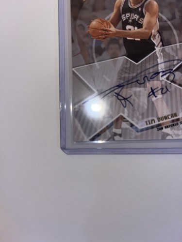 2002 2003 Topps Xpectations Tim Duncan Auto #XA-TD On Card Spurs - 第 4/10 張圖片