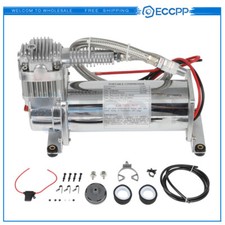 200psi 12v Air Compressor Kit For Train Horns Air Horn Suspension Kit Silver