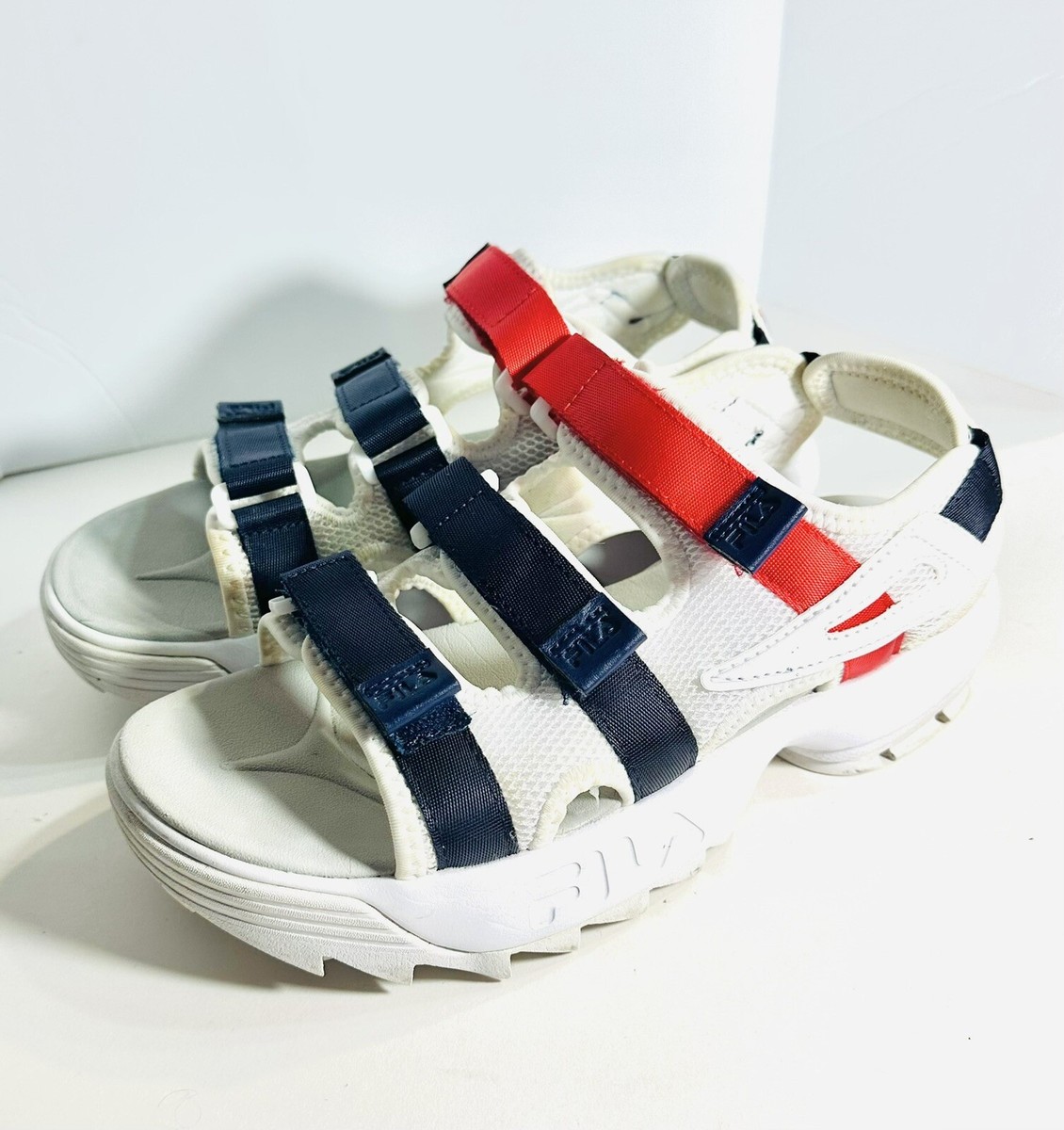 FILA Disruptor Womens Size 7 Platform Sandals Strappy Sporty