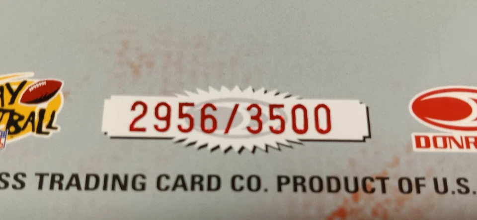 1997 Donruss Studio Drew Bledsoe 8x10 Red Zone Masterpieces (2956/3500) NICE!! - Image 3 of 3