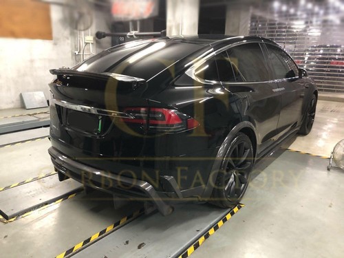 V Style Kohlefaser Heckdiffusor für Tesla Model X 16-heute - Bild 4 von 10