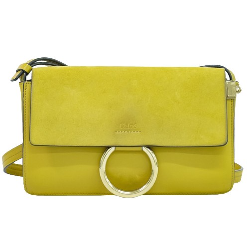 Chloé Taupe Leather and Suede Faye Crossbody with Gold Hardware Chloe Suede Calfskin Small Faye Shoulder Bag Motty Grey  main image 4