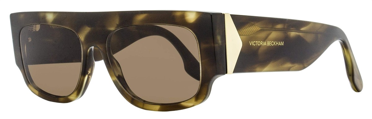 Victoria Beckham V Plaque Sunglasses VB666S 321 Kakhi Horn 55mm Victoria Beckham V Plaque Sunglasses VB666S 321 Kakhi Horn  main image 4