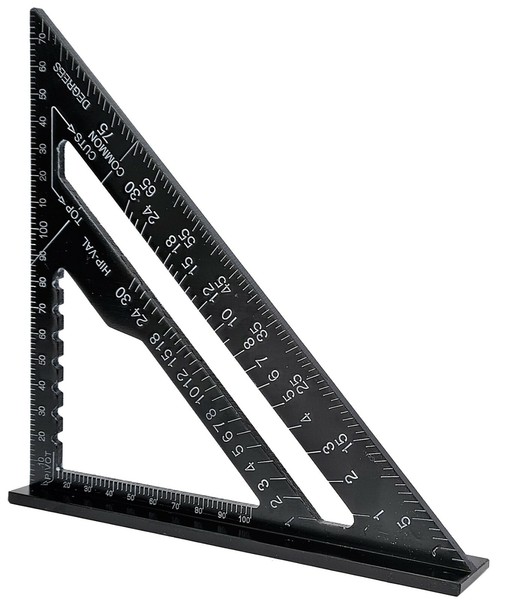 Anschlagwinkel Zimmermannswinkel Messwinkel Bau Profi Dreieck Alu Winkel 180 Mm-image