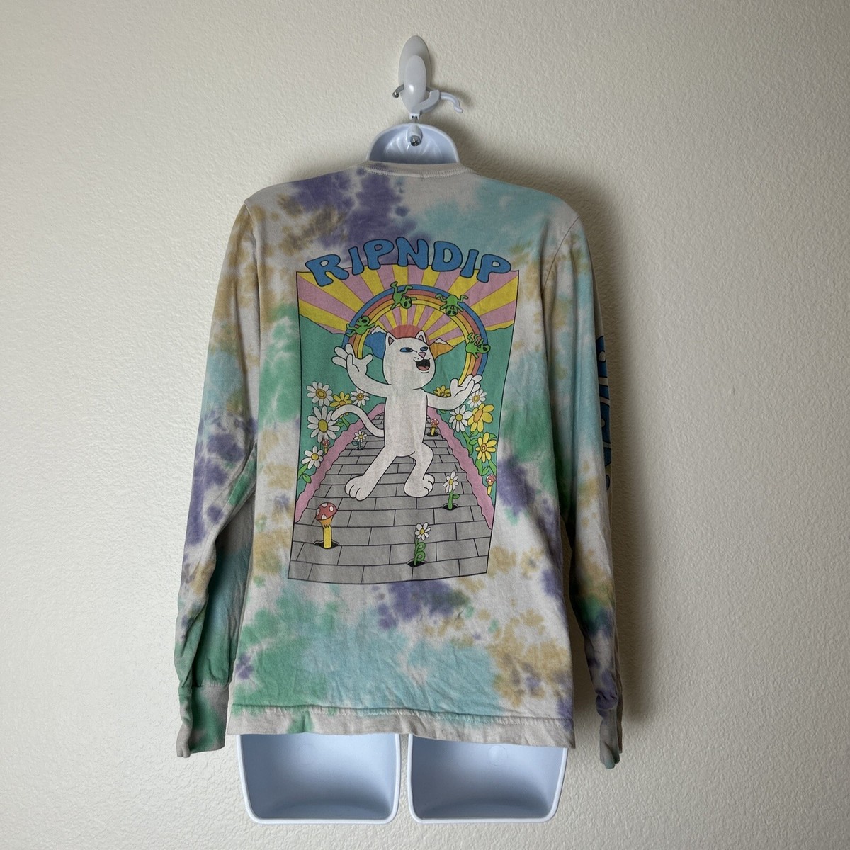 Tie Dye Long Sleeve Ripndip RIPNDIP Womens Long Sleeve Top XS Tie