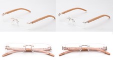 Bamboo Frame Reading Glasses Light Weight Rimless Men Women Classic Readers