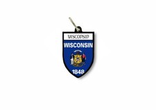 schl&uuml;sselanh&auml;nger schl&uuml;sselband flagge flaggen schild wappen stadt usa wisconsin