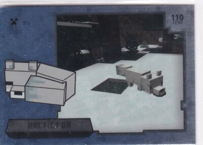 Panini Minecraft Adventure Trading Cards Item Nr. 110 Arctic Fox Foil