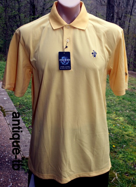 Oxford America Veri Cool Golf Polo Shirt Men's M Citrus New Embroidered | eBay